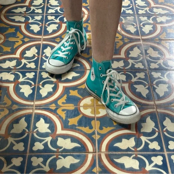 Converse high top sneakers, turquoise - Picture 3 of 10